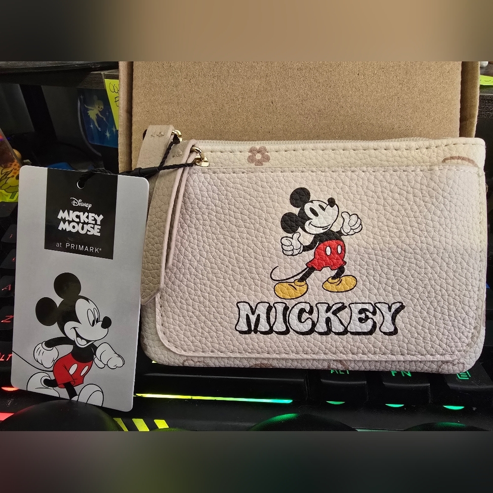 Disney Cream and Red Mickey Mouse Pouch
